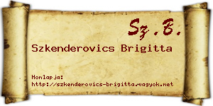 Szkenderovics Brigitta névjegykártya